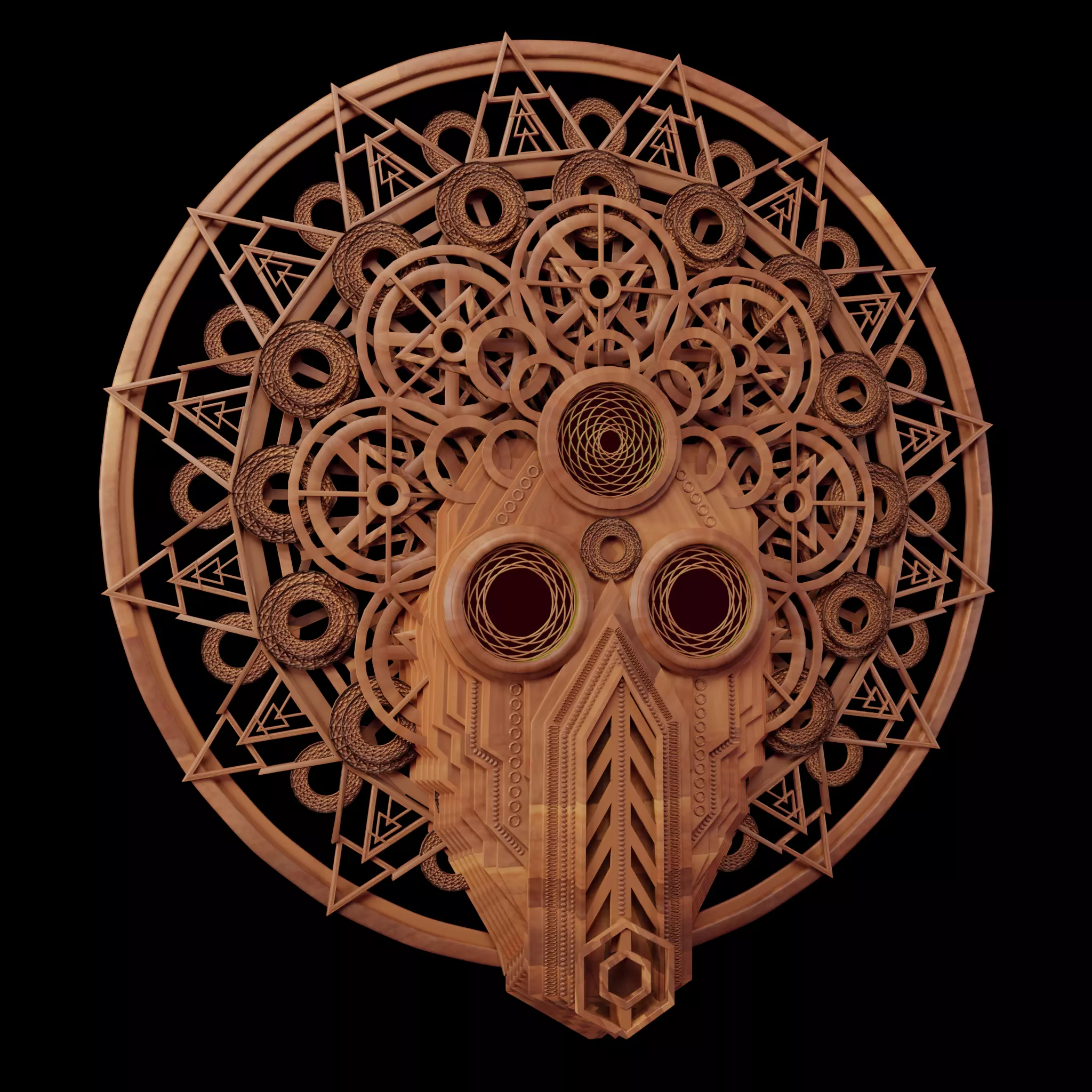 3D Deity Mask model 3D model_0