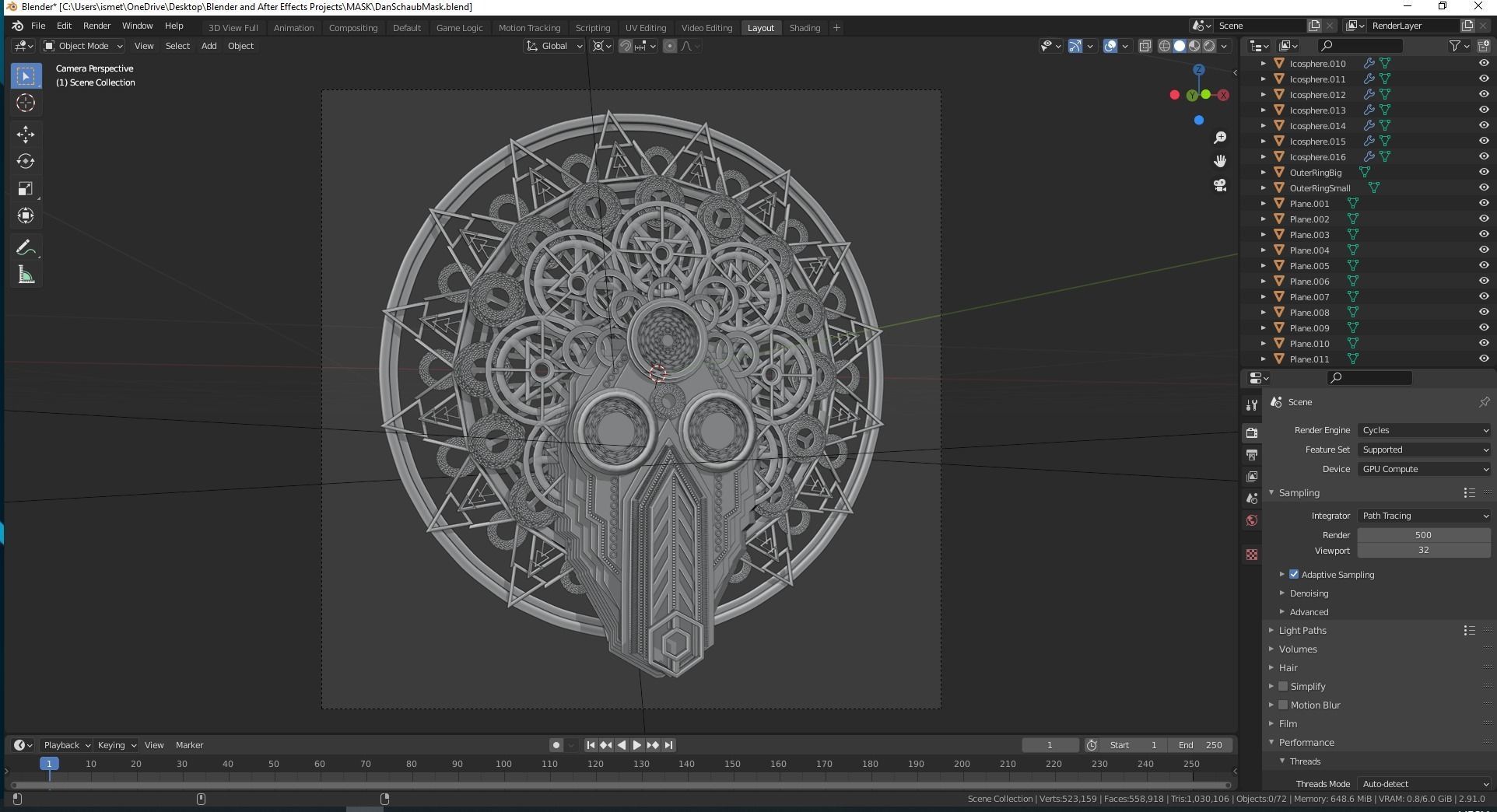 3D Deity Mask model 3D model_4