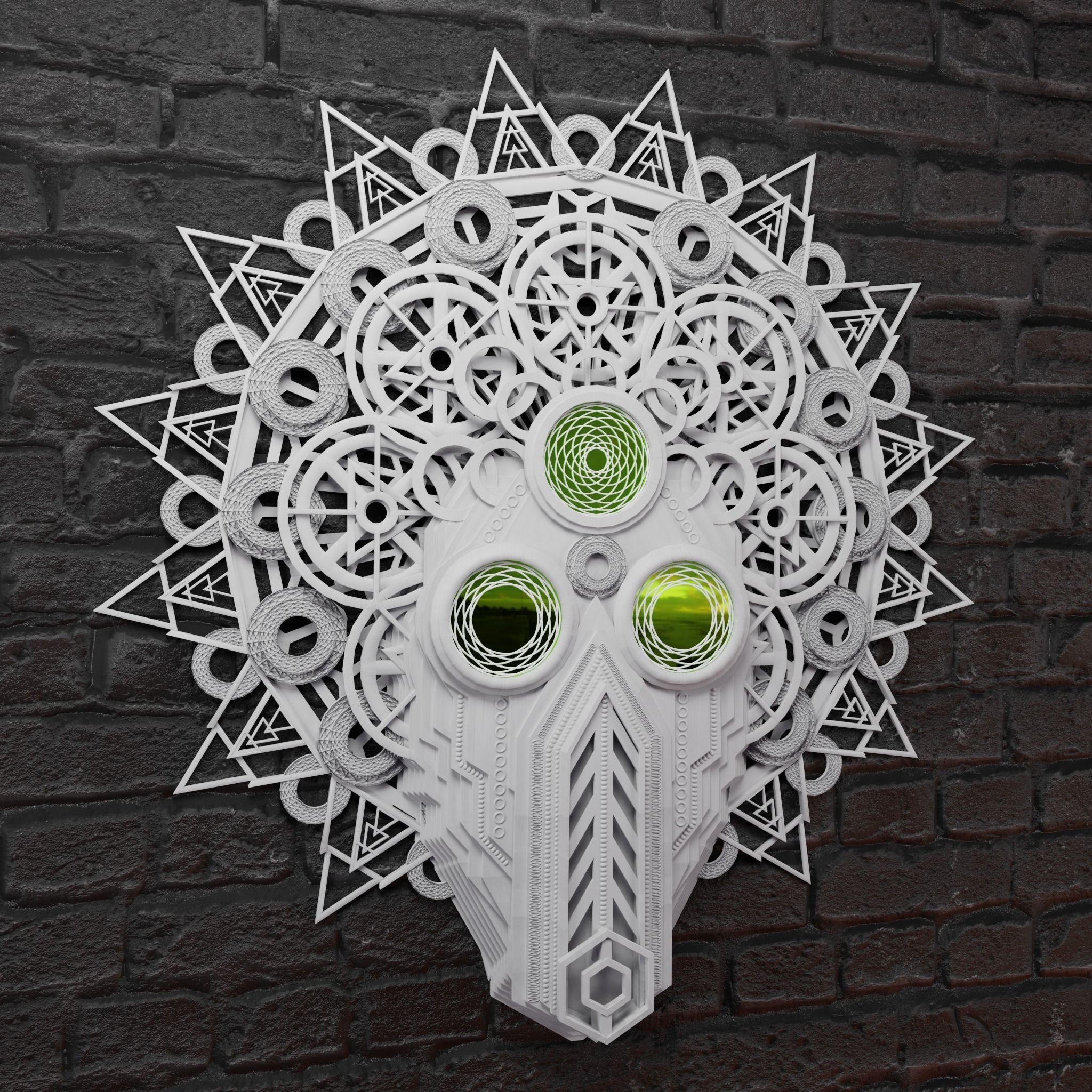 3D Deity Mask model 3D model_1