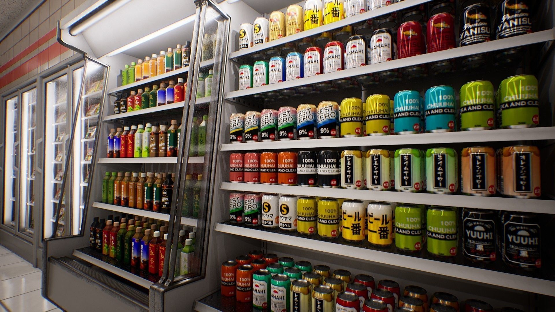 Japanese Convenience Store - Over 400 unique assets Low-poly 3D model_8