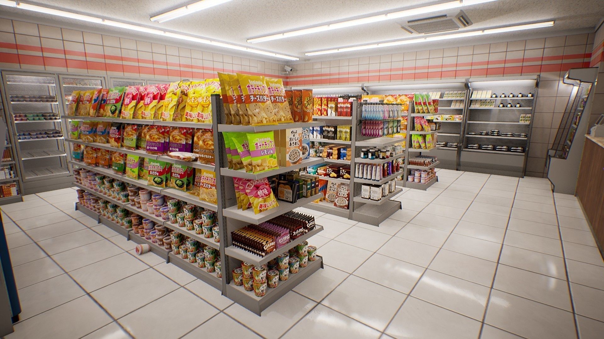 Japanese Convenience Store - Over 400 unique assets Low-poly 3D model_4