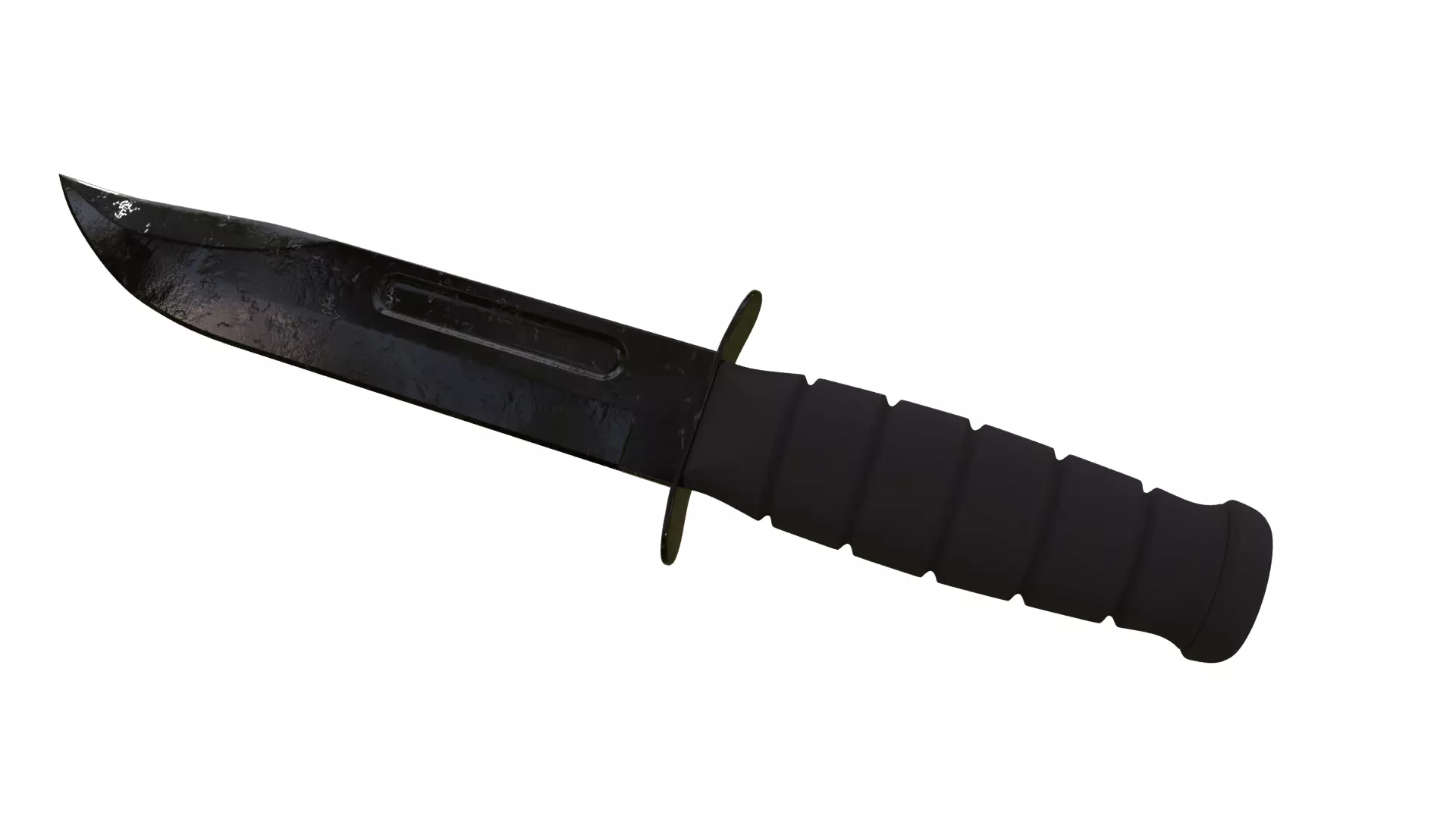 High-Poly military knife 3D model