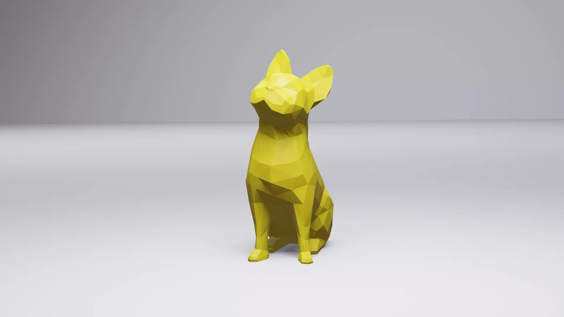 Low Poly French Bulldog 3D print model_0