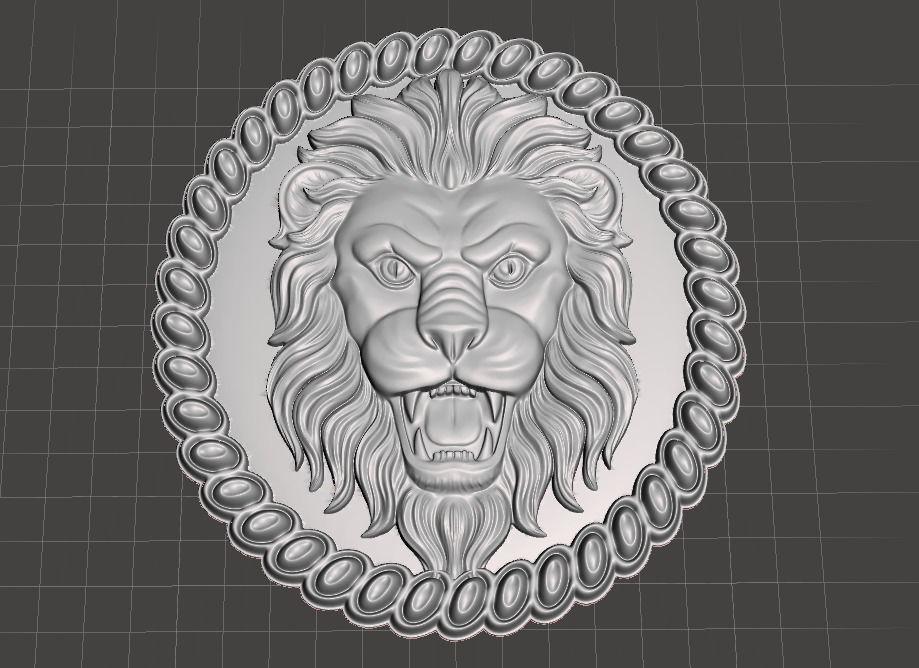 lion 1 3D print model_2