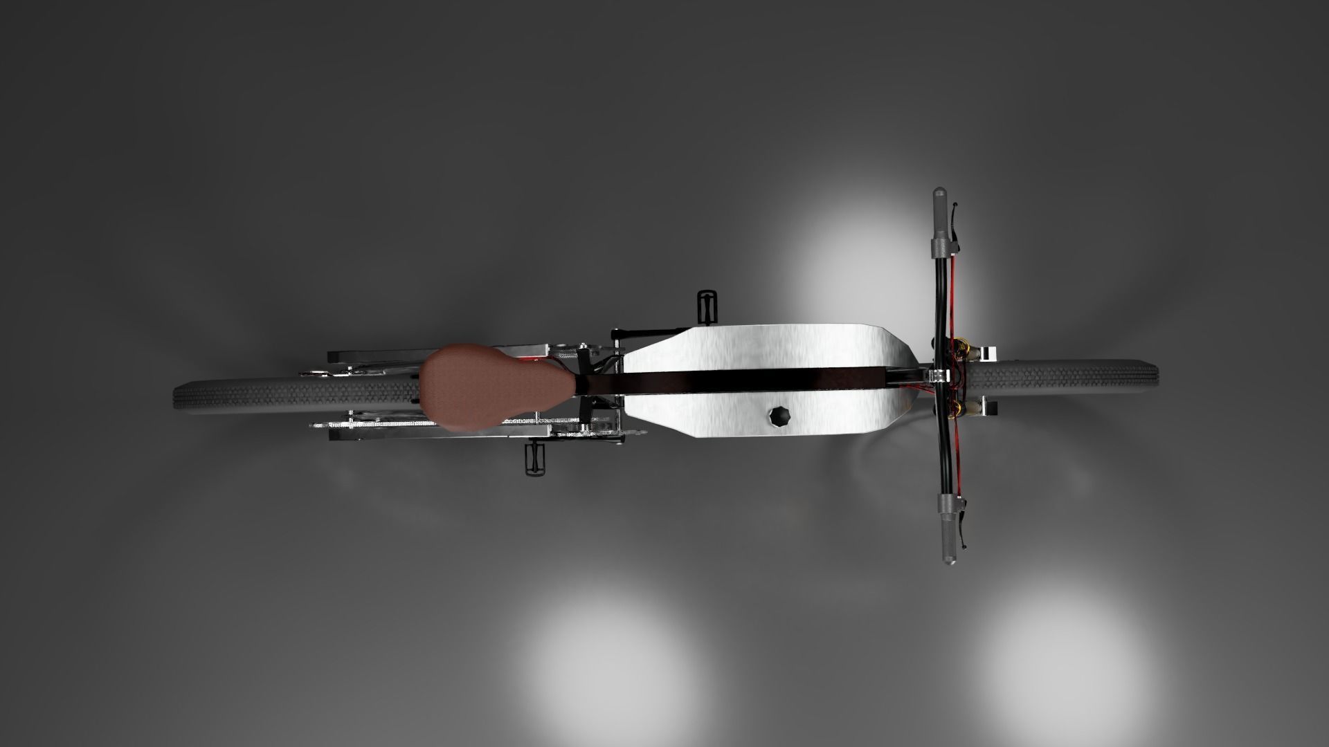 Moto-Bike Retro Low-poly 3D model_5