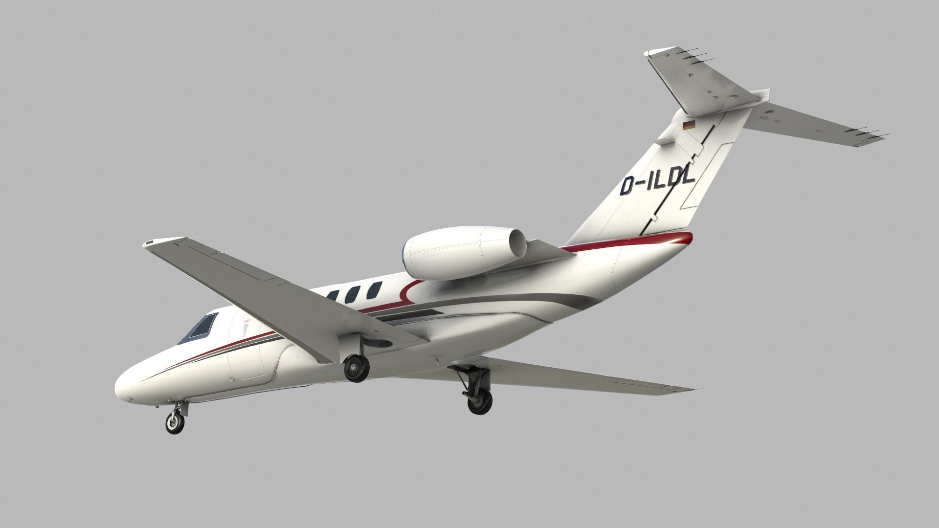 Cessna Citation CJ4 Low-poly 3D model_10