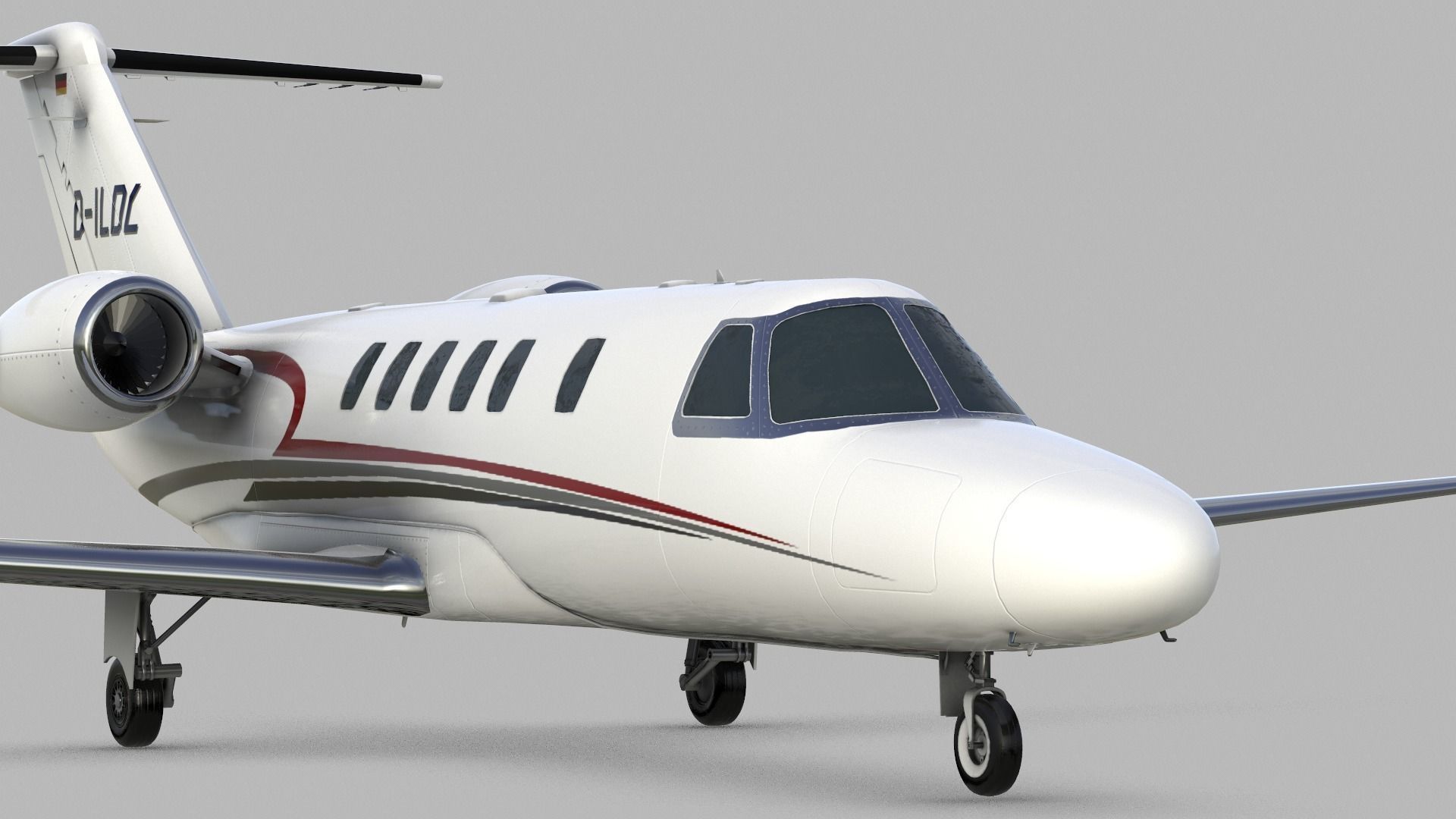 Cessna Citation CJ4 Low-poly 3D model_8