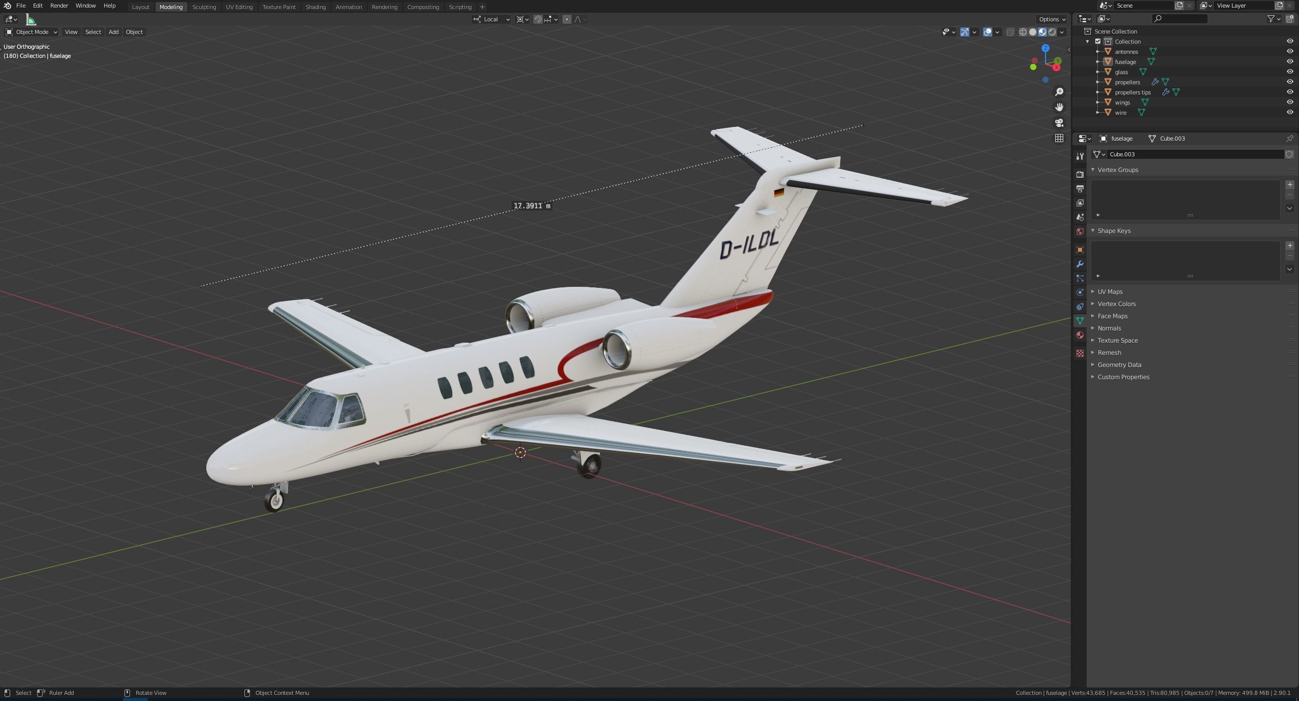 Cessna Citation CJ4 Low-poly 3D model_16