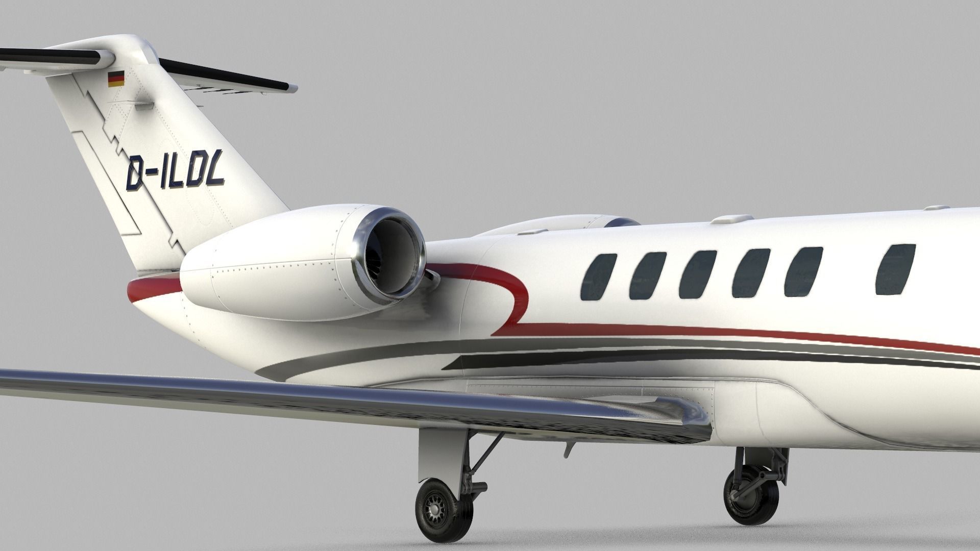 Cessna Citation CJ4 Low-poly 3D model_6