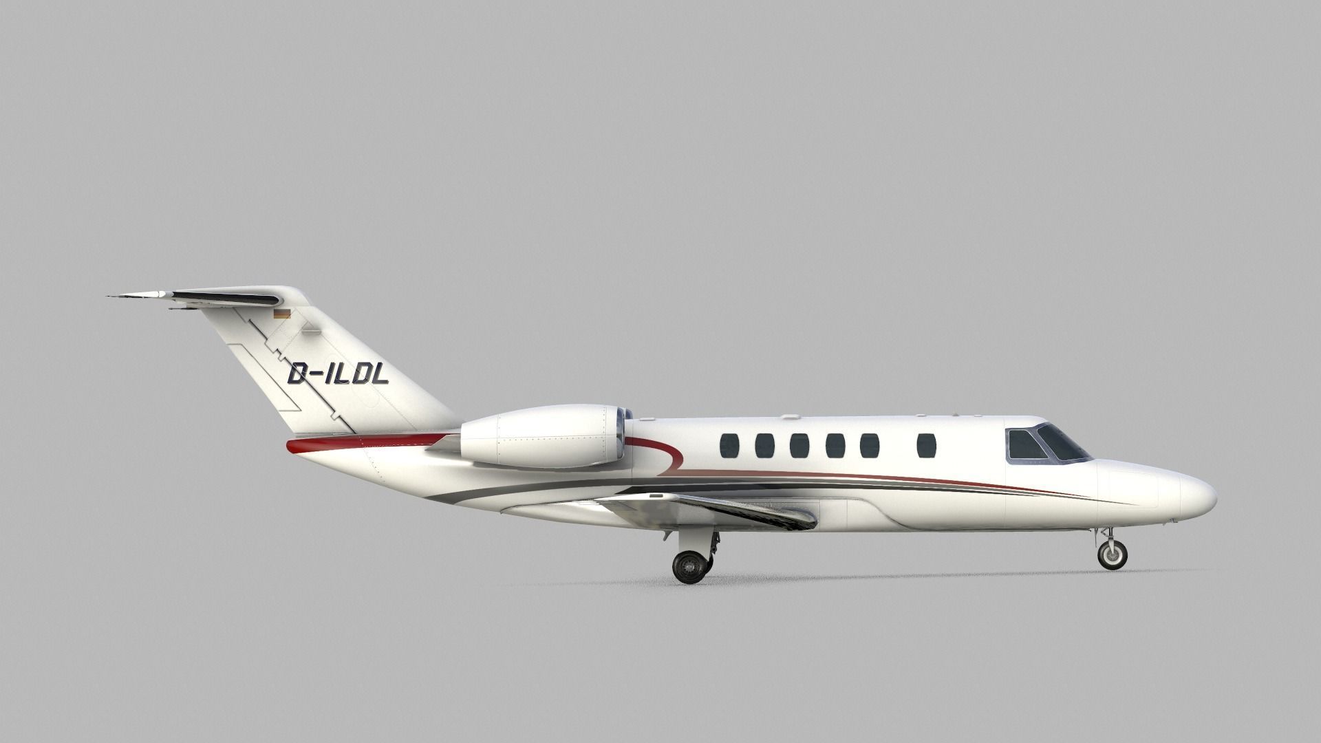 Cessna Citation CJ4 Low-poly 3D model_2