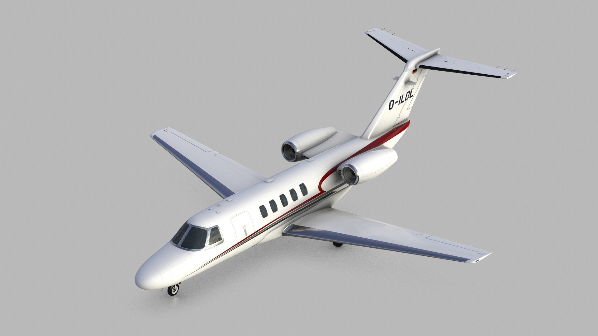 Cessna Citation CJ4 Low-poly 3D model_5