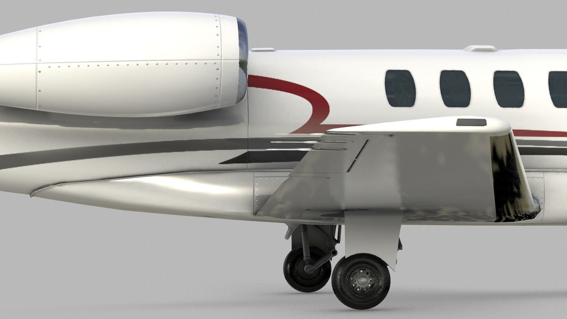 Cessna Citation CJ4 Low-poly 3D model_7