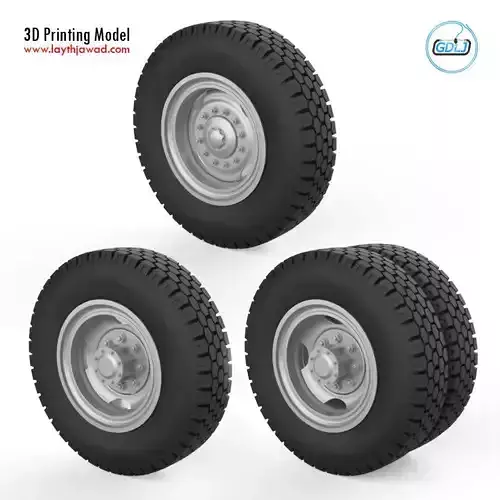 Truck wheels 1-32 3D print model