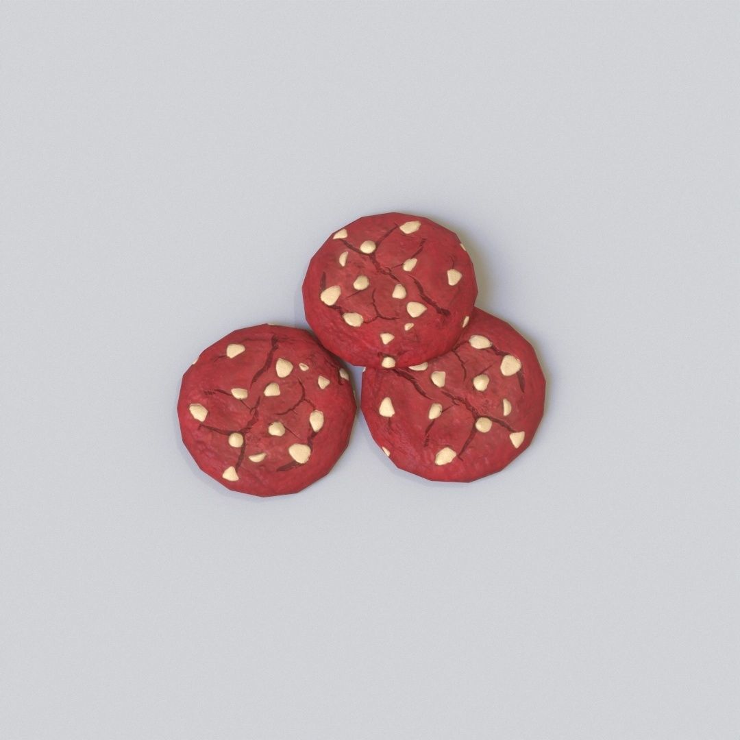 Red Velvet Cookies G70 Low-poly 3D model_5