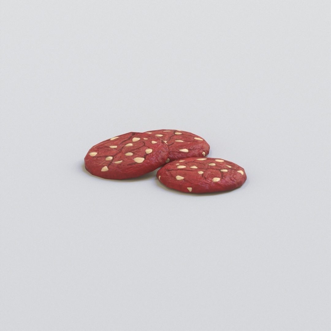 Red Velvet Cookies G70 Low-poly 3D model_3