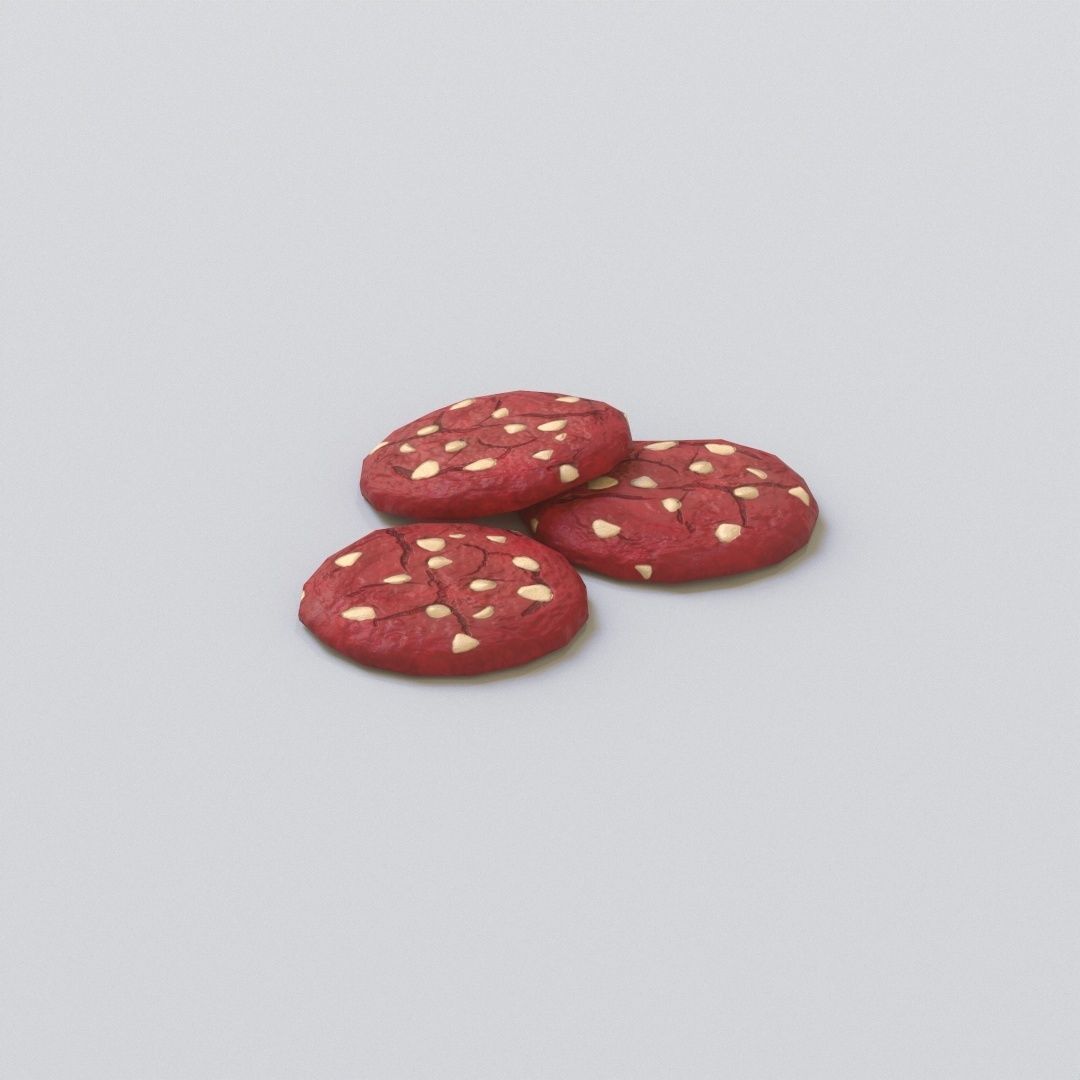 Red Velvet Cookies G70 Low-poly 3D model_2