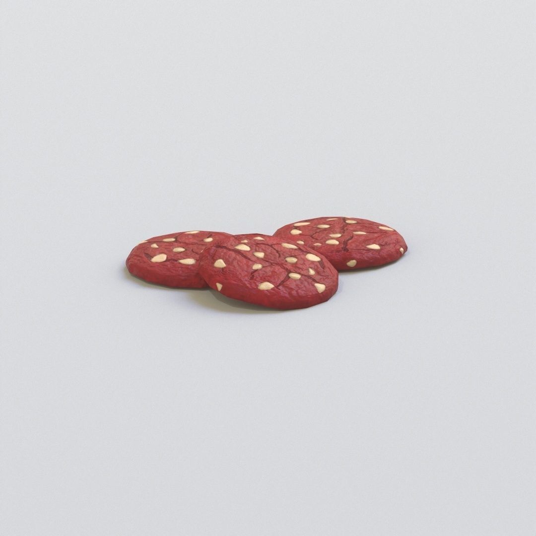 Red Velvet Cookies G70 Low-poly 3D model_4