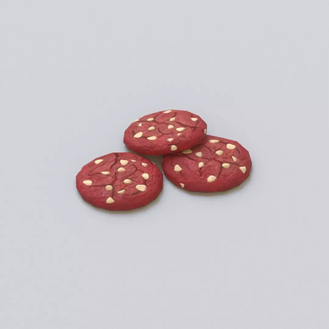 Red Velvet Cookies G70 Low-poly 3D model_0