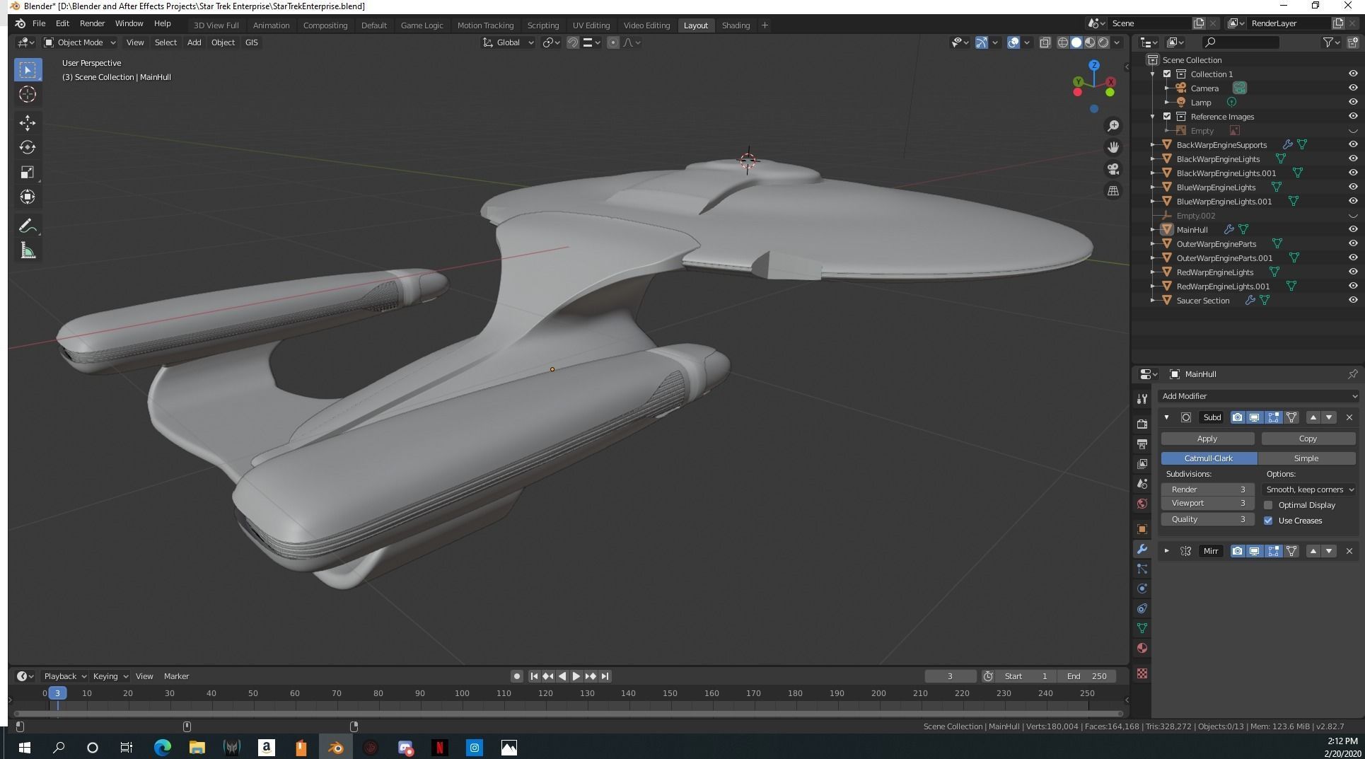 3D Model Star Trek Enterprise from The Next Generation TV Series 3D model_4