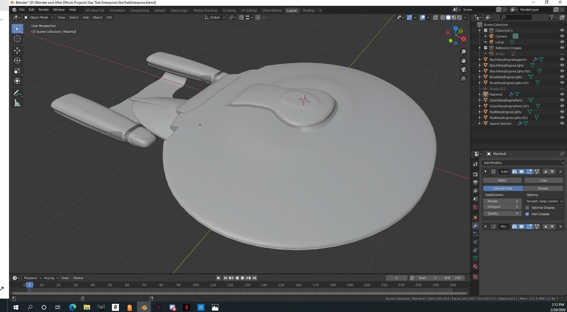 3D Model Star Trek Enterprise from The Next Generation TV Series 3D model_6