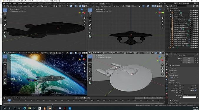 3D Model Star Trek Enterprise from The Next Generation TV Series 3D model