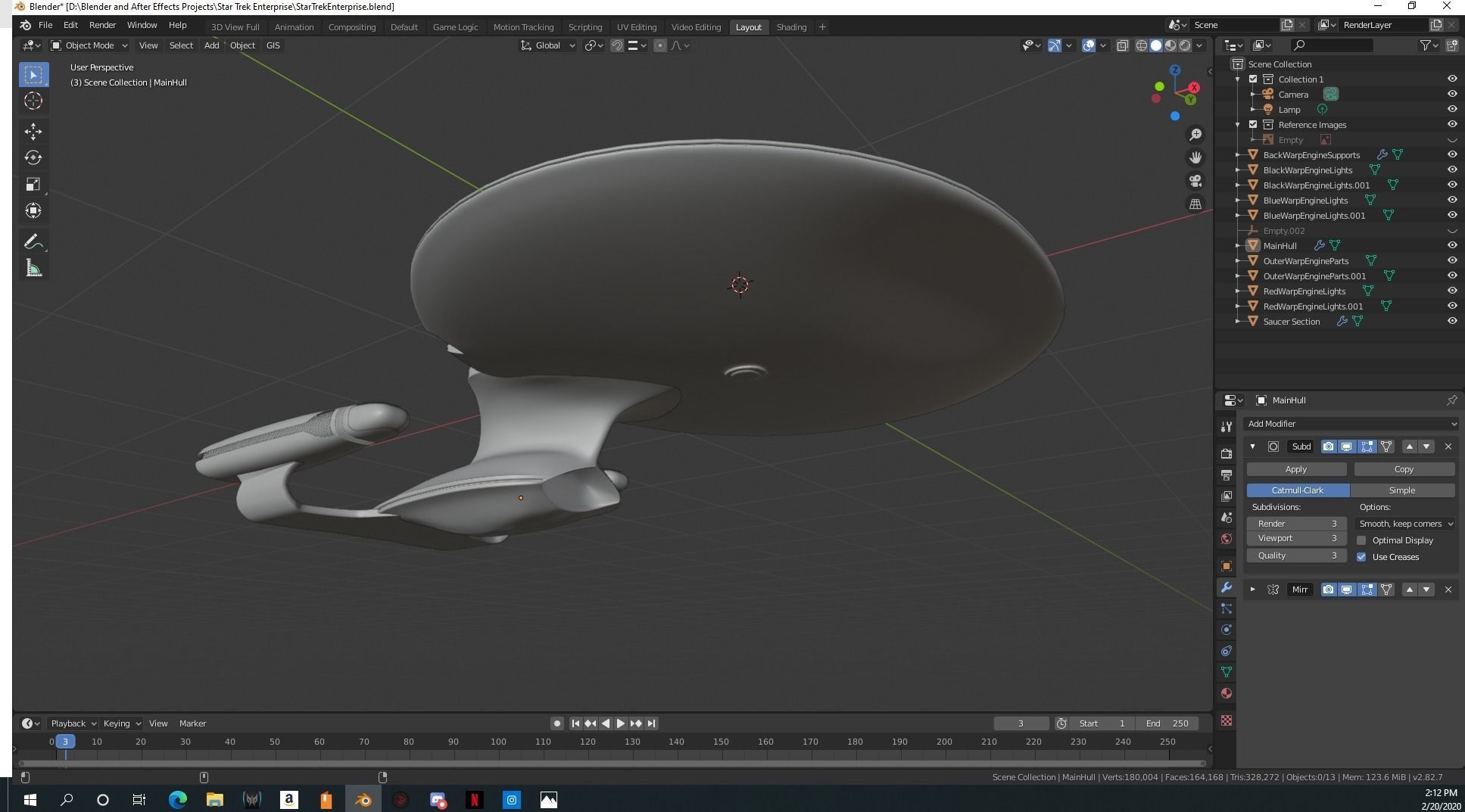 3D Model Star Trek Enterprise from The Next Generation TV Series 3D model_5