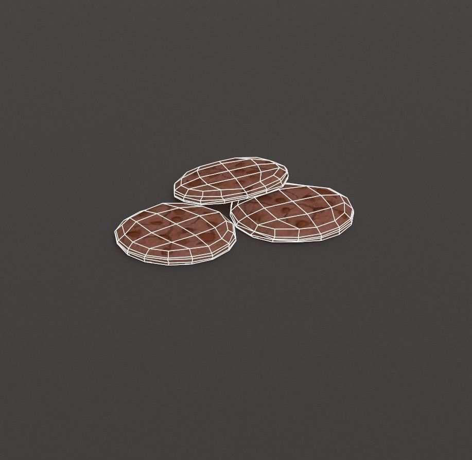 Double Chocolate Cookies G71 Low-poly 3D model_1