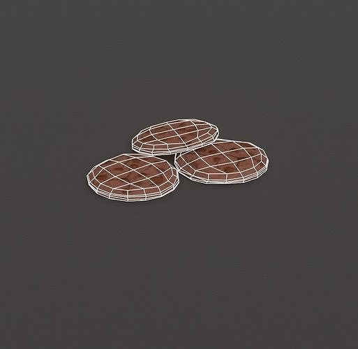 Double Chocolate Cookies G71 Low-poly 3D model 2