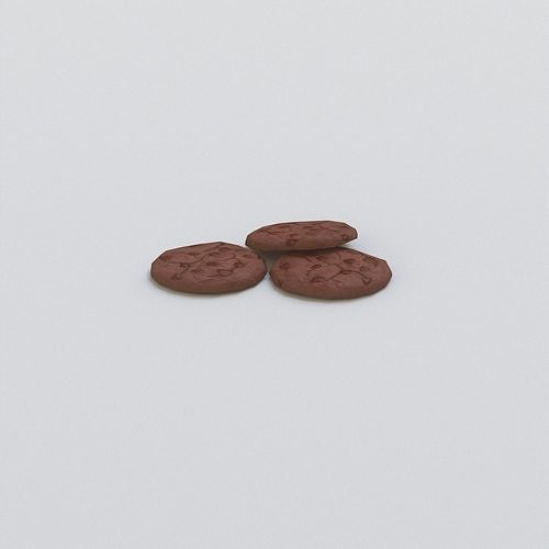 Double Chocolate Cookies G71 Low-poly 3D model 7