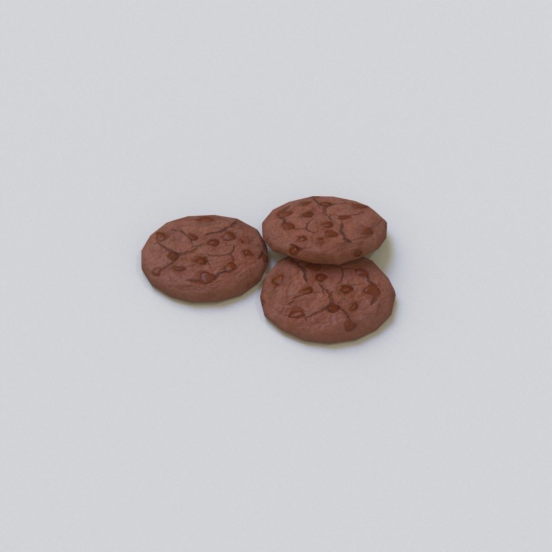 Double Chocolate Cookies G71 Low-poly 3D model_4