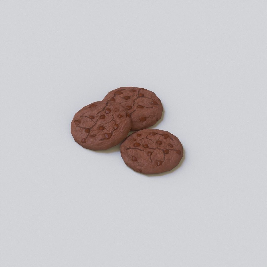 Double Chocolate Cookies G71 Low-poly 3D model_2