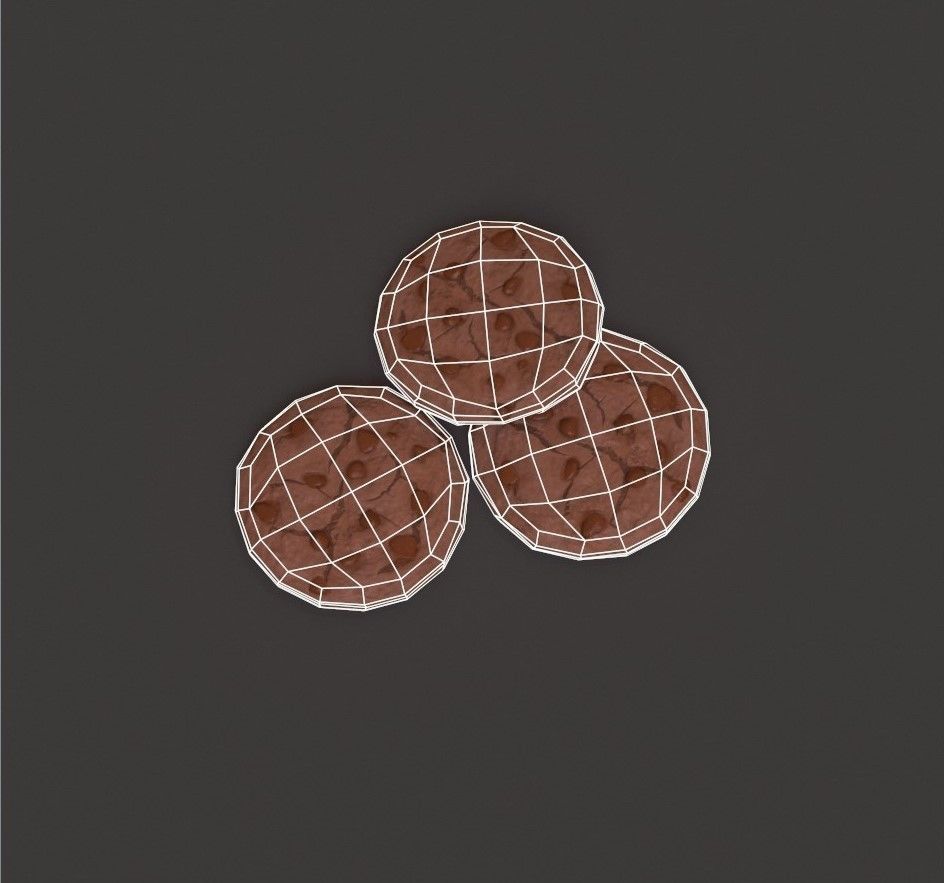 Double Chocolate Cookies G71 Low-poly 3D model_10