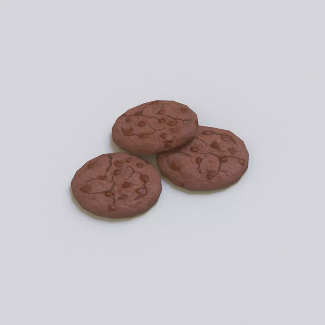 Double Chocolate Cookies G71 Low-poly 3D model_0