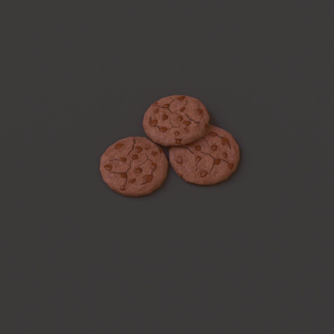 Double Chocolate Cookies G71 Low-poly 3D model_8