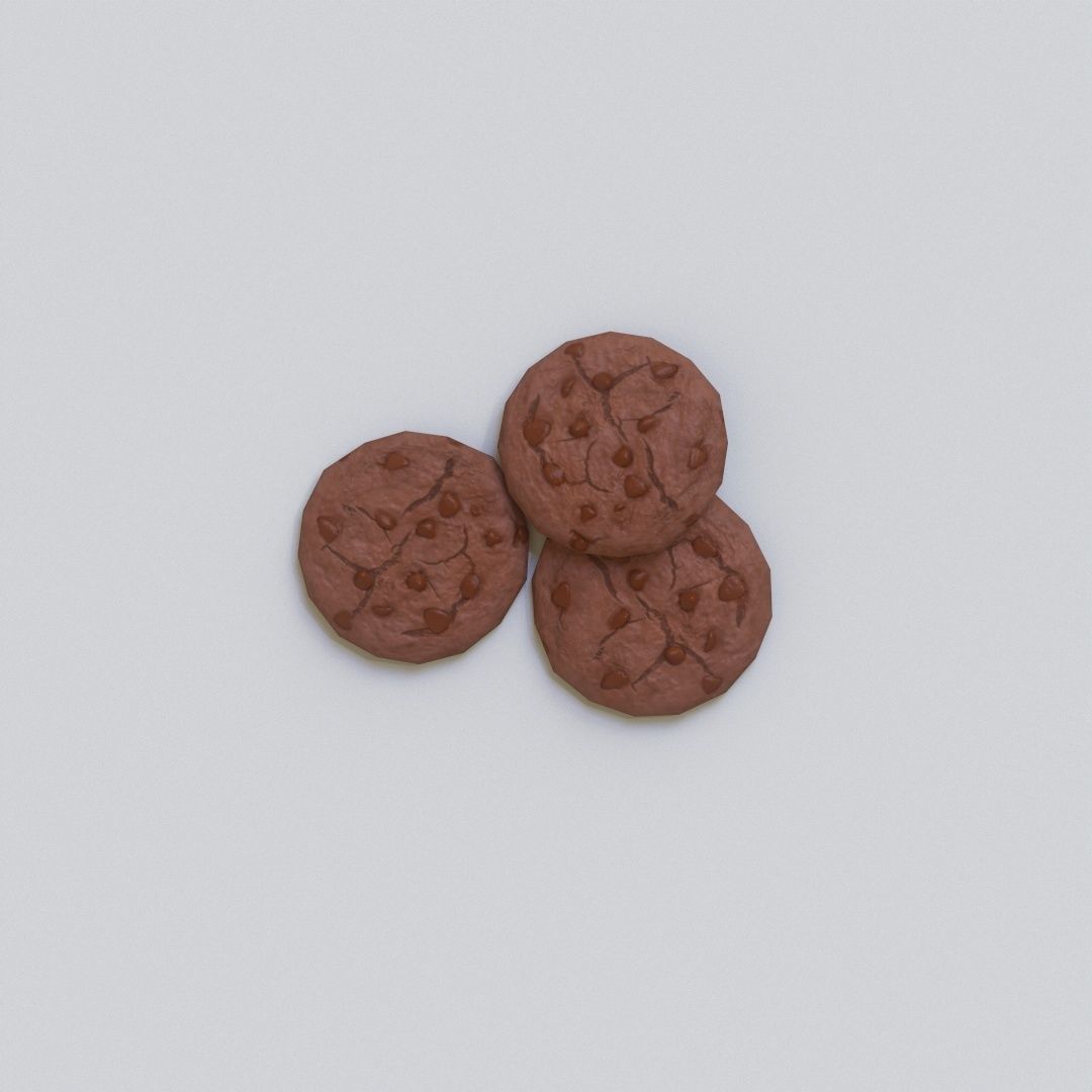 Double Chocolate Cookies G71 Low-poly 3D model_5