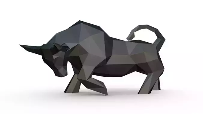 bull low poly