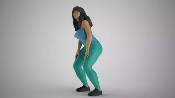 Girl Leg Pain 3D print model