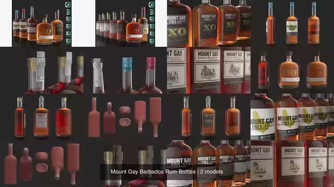 Mount Gay Barbados Rum Bottles