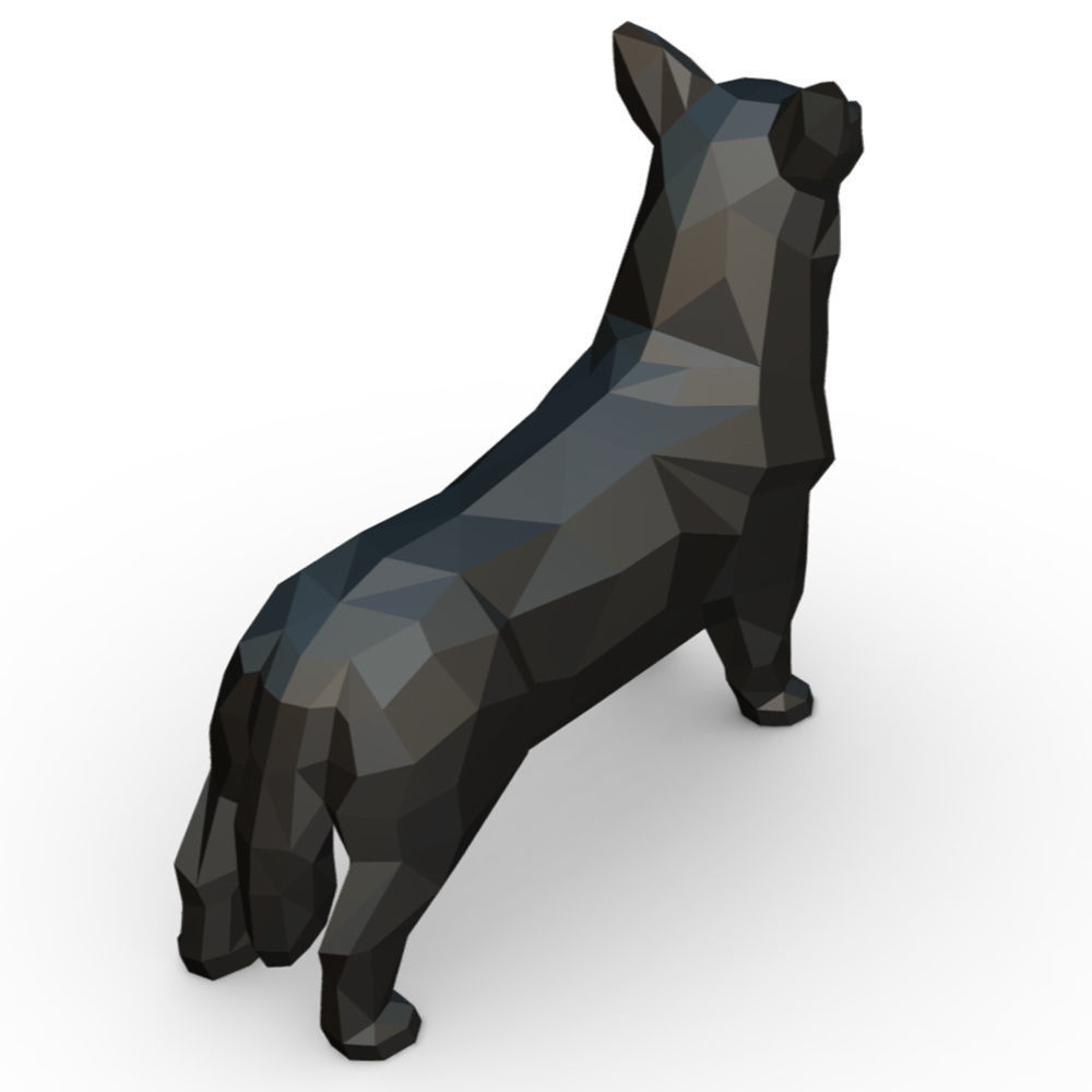 Corgi low poly 3D print model_4