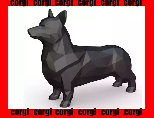 Corgi low poly