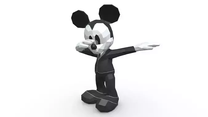Mickey Mouse low poly