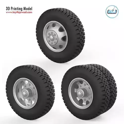 Truck wheels 1-32 3D print model