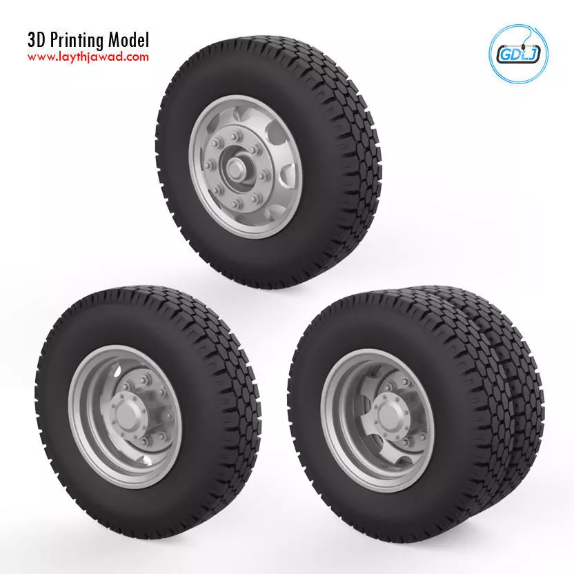 Truck wheels 1-32 3D print model