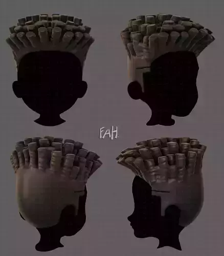 3D Hair style for boy V72 3D model