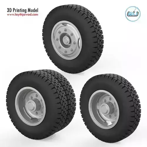 Truck wheels 1-32 3D print model