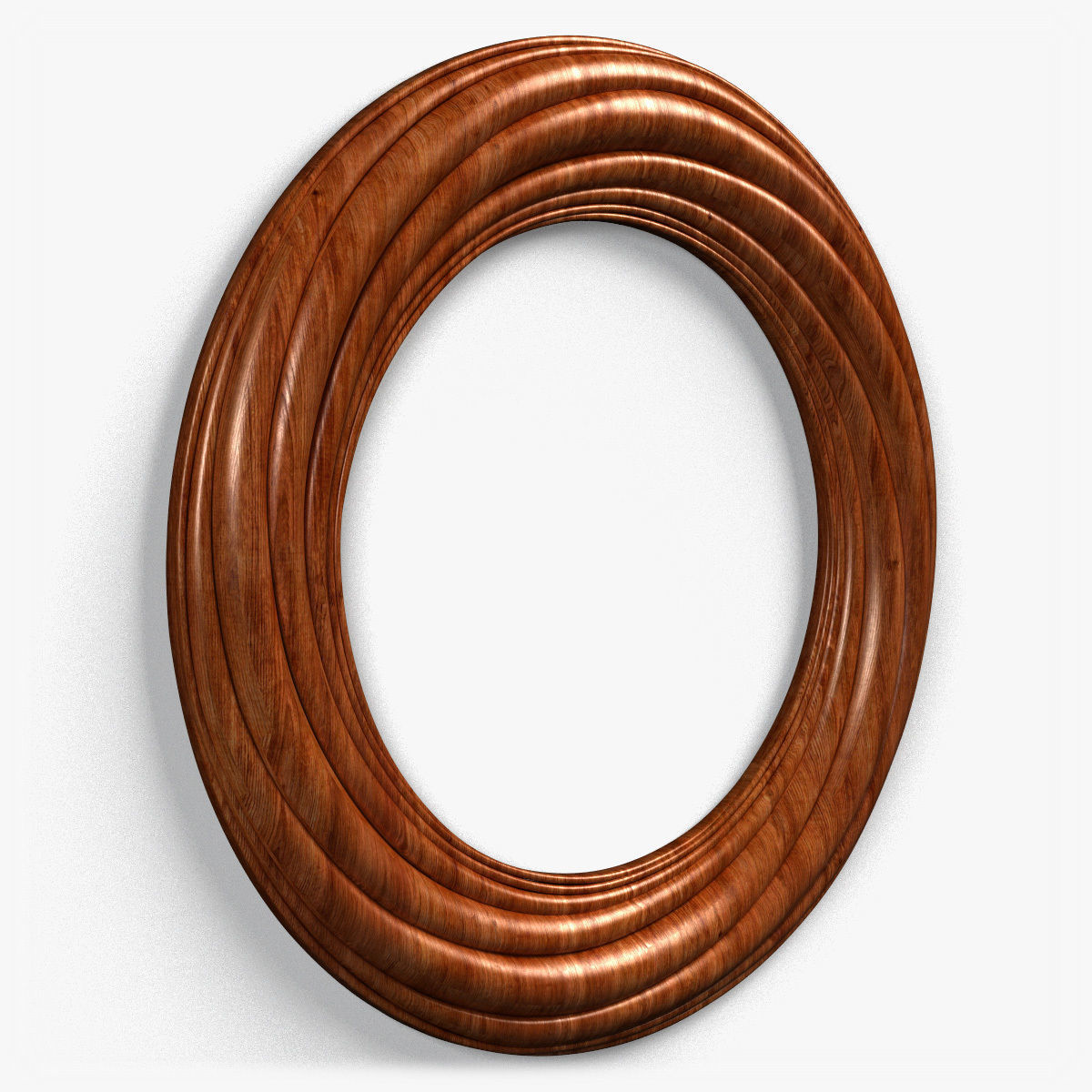 Frame0067 silver oval frame 3D model_3