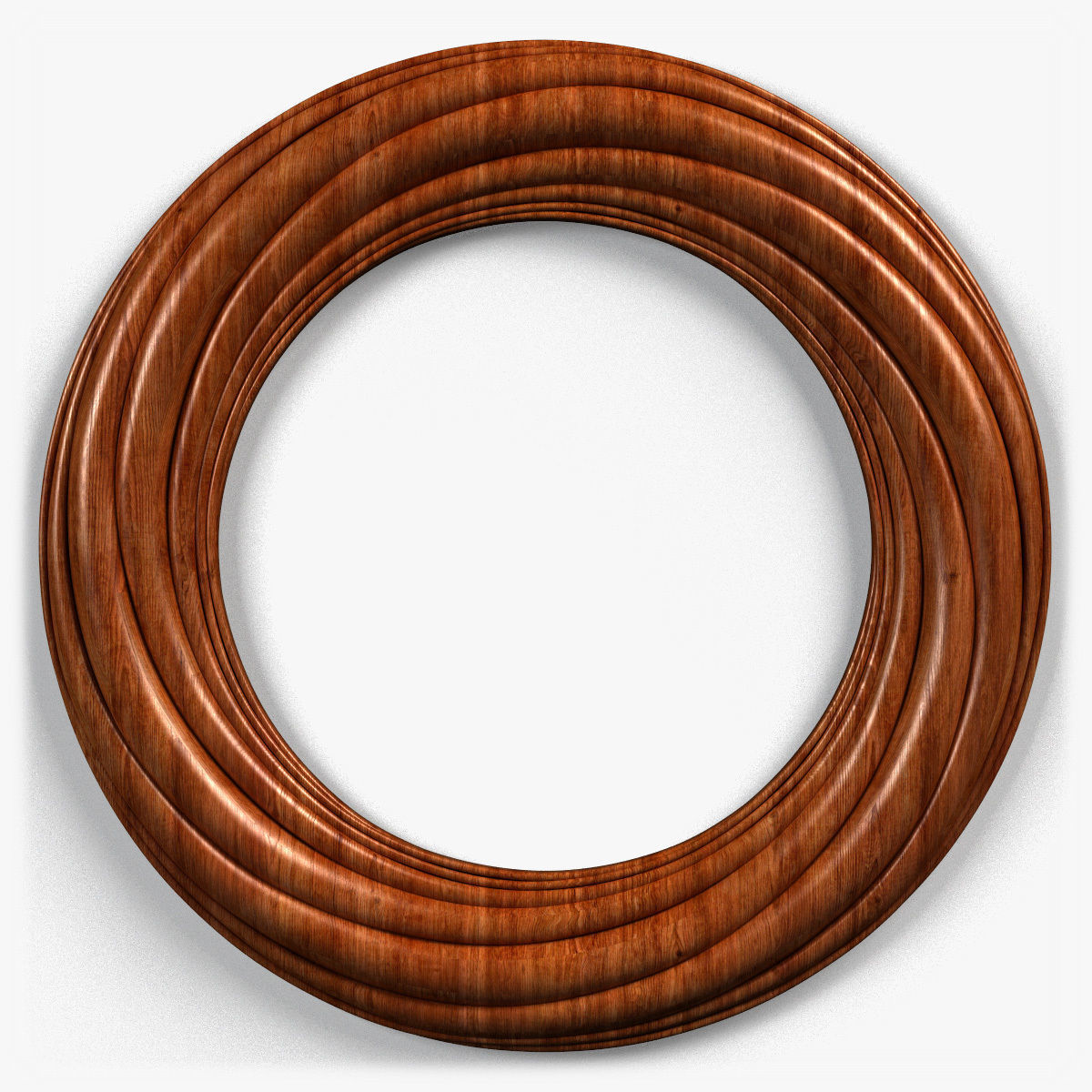 Frame0067 silver oval frame 3D model_2