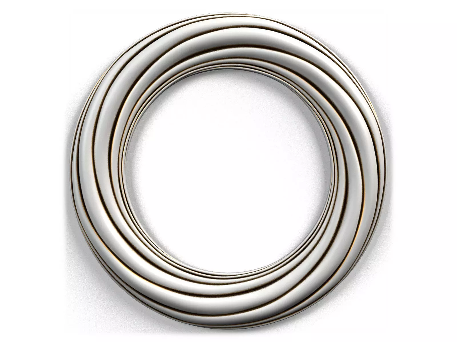 Frame0067 silver oval frame 3D model_0