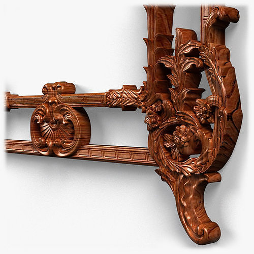Frame0069 ornate mirror frame 3D model 7