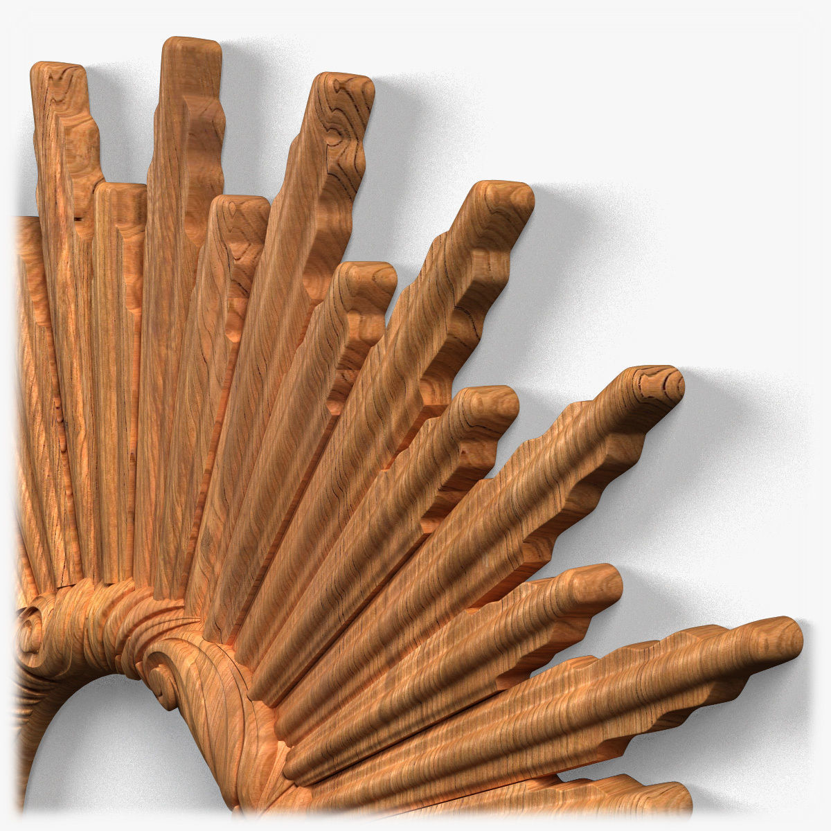 Frame0073 silver sunburst mirror on wall 3D model_9